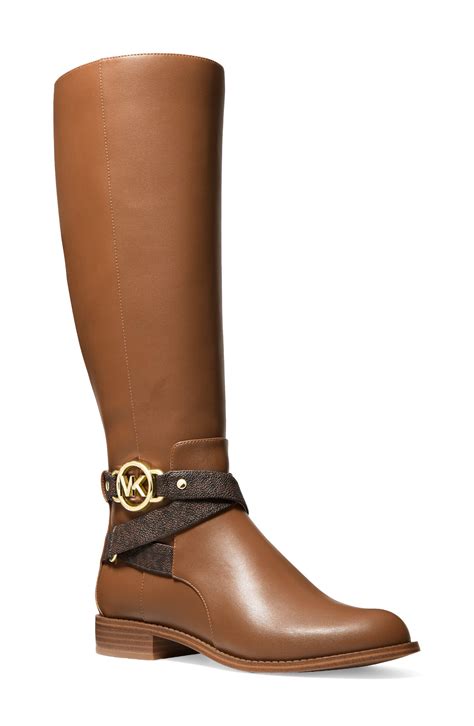 women michael kors leather boots|michael kors thigh high boots.